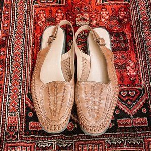 Vintage Woven Sling Back Mule